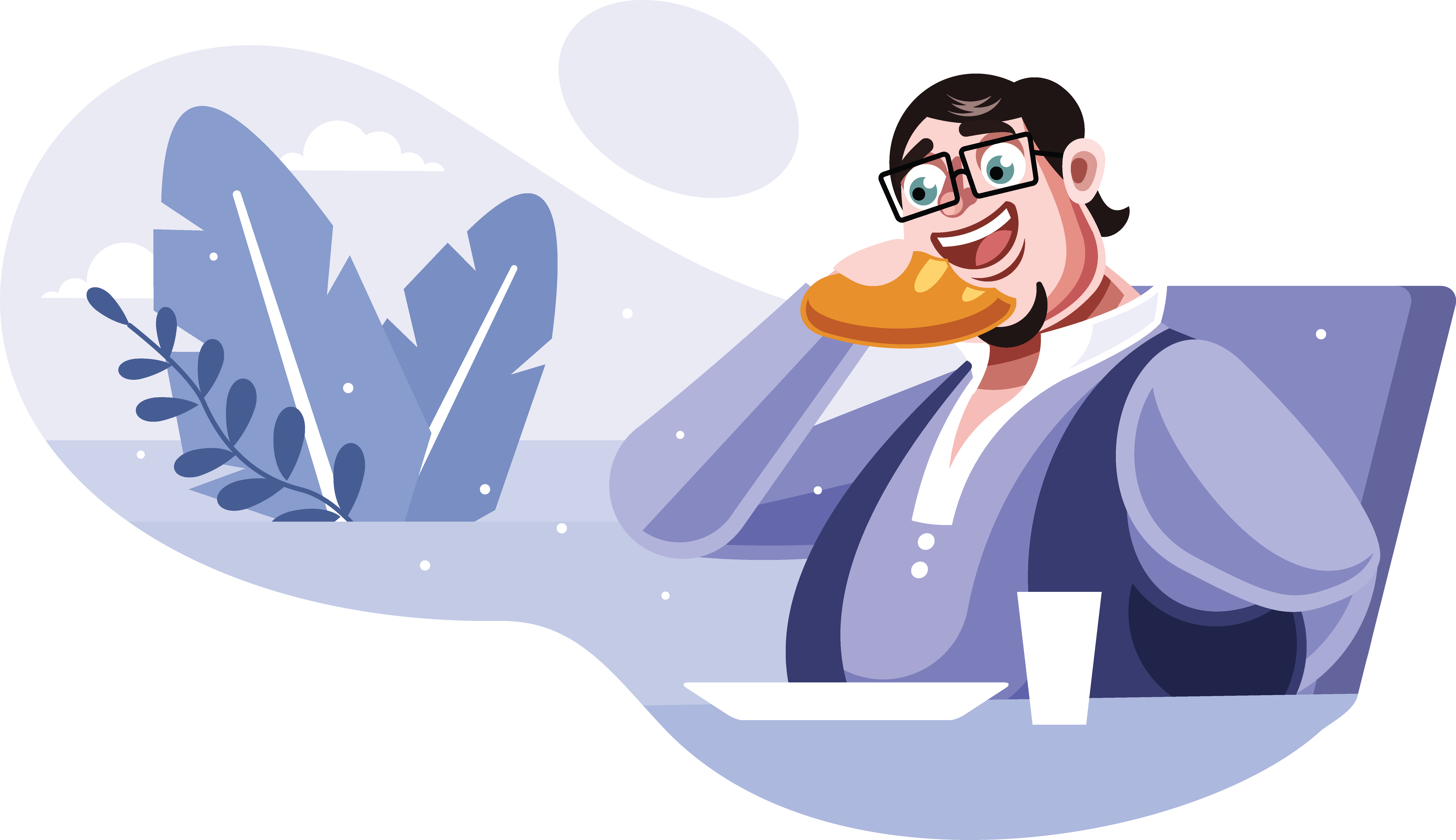 Man eating bread